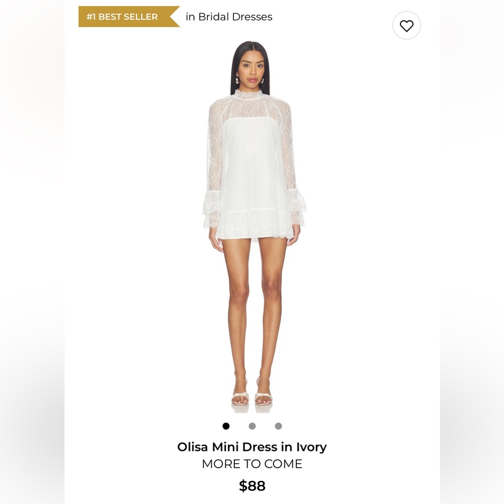 Olisa Lace Mini Dress in Ivory
